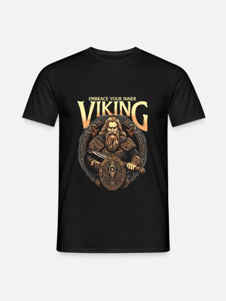 Wikinger Embrace Your Inner Viking - Männer T-Shirt - Schwarz