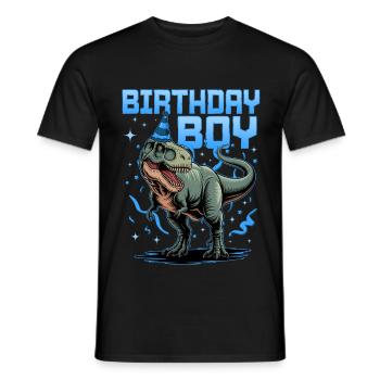 Dinosaur T-Rex kids - Men's T-Shirt - black - Front - AI Model Male 178 light (178cm)