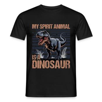 Dinosaur T-Rex kids - Men's T-Shirt - black - Front - AI Model Male 178 light (178cm)