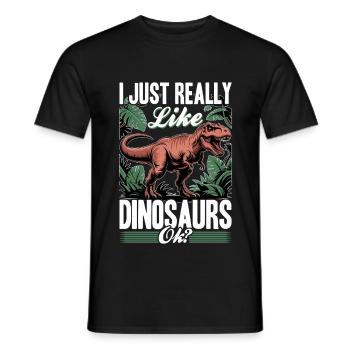 Dinosaur T-Rex kids - Männer T-Shirt - Schwarz - Vorne - AI Model Male 178 light (178cm)