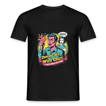 Reproduction de corail Éleveur de corail, un corail à la fois - T-shirt homme - noir - Devant - AI Model Male 178 light (178cm)