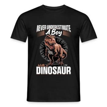 Dinosaur T-Rex kids - Men's T-Shirt - black - Front - AI Model Male 178 light (178cm)