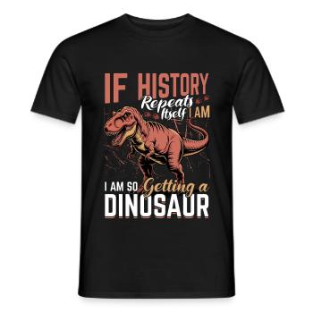 Dinosaure T-Rex enfants - T-shirt homme - noir - Devant - AI Model Male 178 light (178cm)