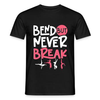 Pole Dancing Poledancing Bend But Never Break - Men's T-Shirt - black - Front - AI Model Male 178 light (178cm)
