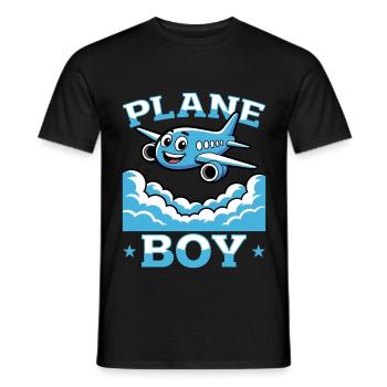 Airplane Kids Travel Pilot Toddler - Men's T-Shirt - black - Front - AI Model Male 178 light (178cm)