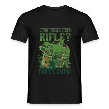 Sanglier Chasse au sanglier Chasseur de sanglier - T-shirt homme - noir - Devant - AI Model Male 178 light (178cm)