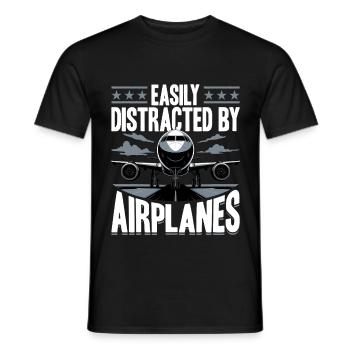 Avion Enfants Voyage Pilote Tout-petit - T-shirt homme - noir - Devant - AI Model Male 178 light (178cm)