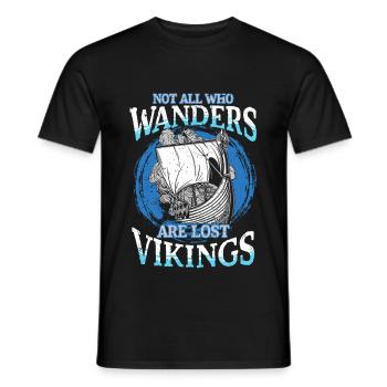 Culture païenne viking - T-shirt homme - noir - Devant - AI Model Male 178 light (178cm)