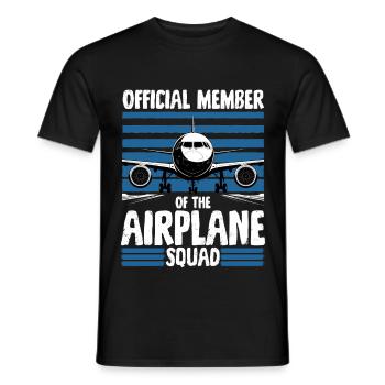 Avion Enfants Voyage Pilote Tout-petit - T-shirt homme - noir - Devant - AI Model Male 178 light (178cm)
