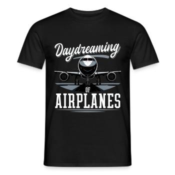 Avion Enfants Voyage Pilote Tout-petit - T-shirt homme - noir - Devant - AI Model Male 178 light (178cm)