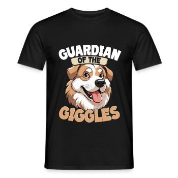 Alabai Dog Guardian Of The Giggles - Men's T-Shirt - black - Front - AI Model Male 178 light (178cm)