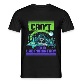 Life Science Biology I'm In Lab Purgatory - Men's T-Shirt - black - Front - AI Model Male 178 light (178cm)
