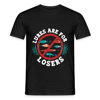 Les leurres de poisson-chat à tête plate sont pour les perdants - T-shirt homme - noir - Devant - AI Model Male 178 light (178cm)