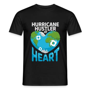 Storm Chaser Meteorologist Hurricane Hustler At Heart - Men's T-Shirt - black - Front - AI Model Male 178 light (178cm)