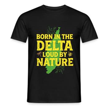 Mississippi Born In The Delta - Men's T-Shirt - black - Front - AI Model Male 178 light (178cm)