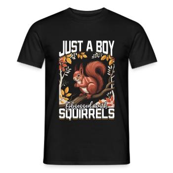 Écureuil drôle Animal - T-shirt homme - noir - Devant - AI Model Male 178 light (178cm)