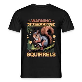 Écureuil drôle Animal - T-shirt homme - noir - Devant - AI Model Male 178 light (178cm)