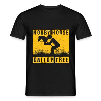 Hobby Horsing Hobby cheval de loisir Galop Free - T-shirt homme - noir - Devant - AI Model Male 178 light (178cm)