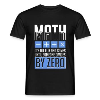 Mathématiques Mathématiques Professeur de mathématiques Professeur de mathématiques - T-shirt homme - noir - Devant - AI Model Male 178 light (178cm)