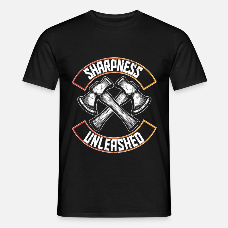 Axtwerfen Holzfäller Sharpness Unleashed - Männer T-Shirt - Schwarz