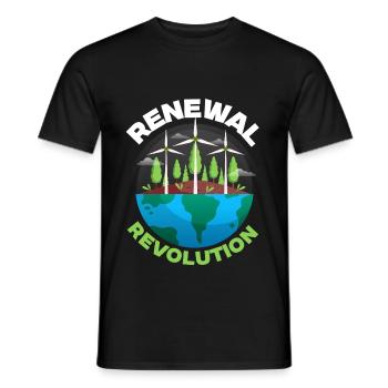Environnementaliste Énergie renouvelable - T-shirt homme - noir - Devant - AI Model Male 178 light (178cm)