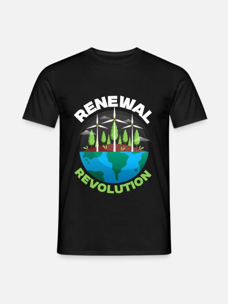 Umweltschützer Erneuerbare Energie - Männer T-Shirt - Schwarz