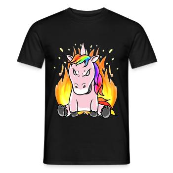 Licorne Licornes Horreur Diable Démon Halloween - T-shirt homme - noir - Devant - AI Model Male 178 light (178cm)