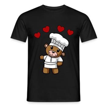 Teddy Koch Chefkoch Köche Köchin Gastgeber - Männer T-Shirt - Schwarz - Vorne - AI Model Male 178 light (178cm)