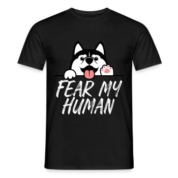 Husky - Männer T-Shirt - Schwarz - Vorne - AI Model Male 178 light (178cm)