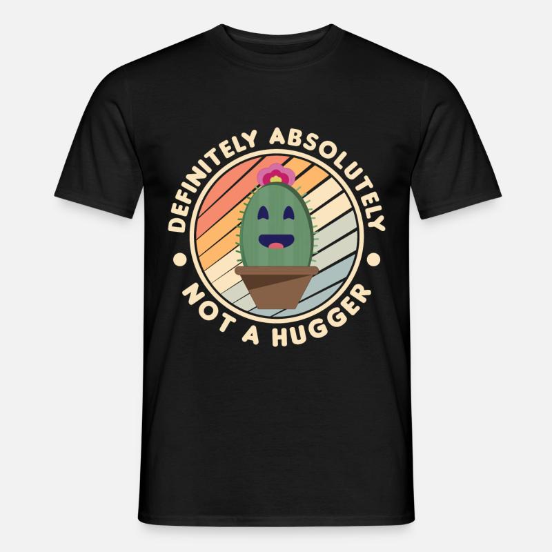 Not a Hugger hug antisocial introverted - Men’s T-shirt - black