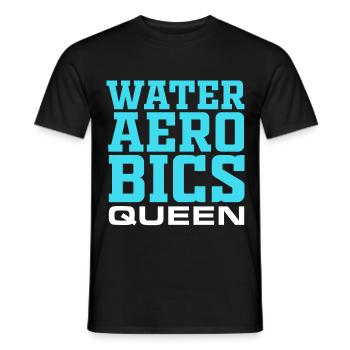 L'aérobic aquatique exercice drôle fitness natation mens - T-shirt homme - noir - Devant - AI Model Male 178 light (178cm)