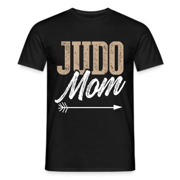 maman maman judo - T-shirt homme - noir - Devant - AI Model Male 178 light (178cm)
