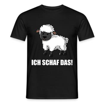 Schäfer Ich Schaf Das Schafe Schäfchen Landwirt - Männer T-Shirt - Schwarz - Vorne - AI Model Male 178 light (178cm)