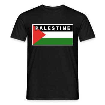 Flagge von Palästina - Männer T-Shirt - Schwarz - Vorne - AI Model Male 178 light (178cm)