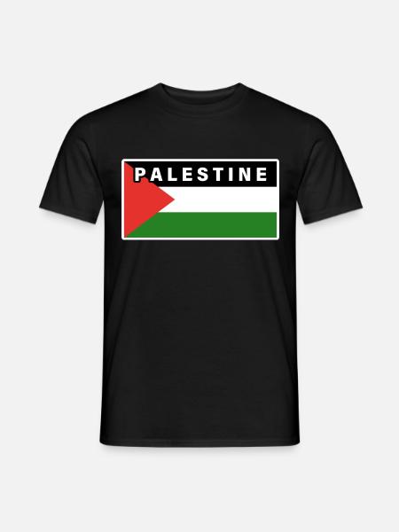 Drapeau de la Palestine - T-shirt homme - noir