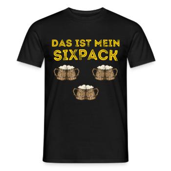Das ist mein Sixpack Bier Saufen Prost Party Funny - Männer T-Shirt - Schwarz - Vorne - AI Model Male 178 light (178cm)