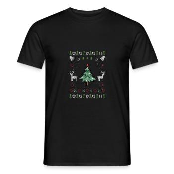 Arbre de Noël moche Noël - T-shirt homme - noir - Devant - AI Model Male 178 light (178cm)