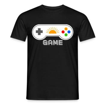 Gaming Console Game - Men's T-Shirt - black - Front - AI Model Male 178 light (178cm)