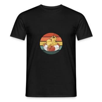 Bain Canard Caoutchouc Canard Rétro - T-shirt homme - noir - Devant - AI Model Male 178 light (178cm)