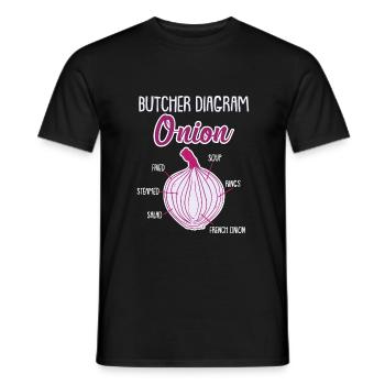 Onion Anatomy Veggies - Men's T-Shirt - black - Front - AI Model Male 178 light (178cm)