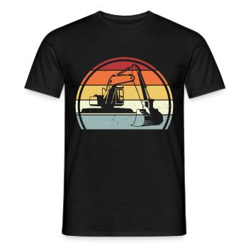 Excavator - Men's T-Shirt - black - Front - AI Model Male 178 light (178cm)