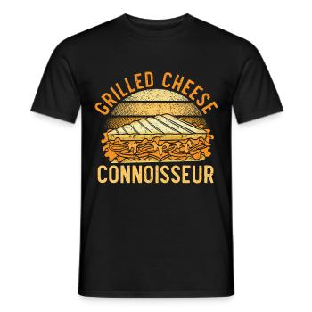 Connaisseurs de fromage grillé fromage grillé Cheesy - T-shirt homme - noir - Devant - AI Model Male 178 light (178cm)