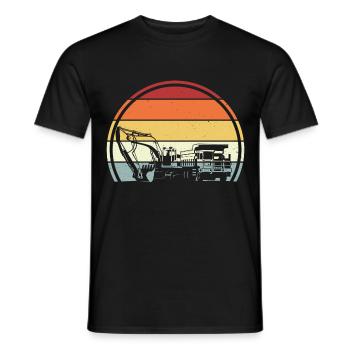 Chantier de construction de pelles hydrauliques - T-shirt homme - noir - Devant - AI Model Male 178 light (178cm)