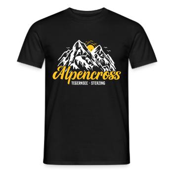 Alpenüberquerung Tegernsee Sterzing Alpencross - Männer T-Shirt - Schwarz - Vorne - AI Model Male 178 light (178cm)