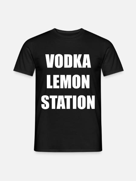 Vodka Lemon Station - Männer T-Shirt - Schwarz
