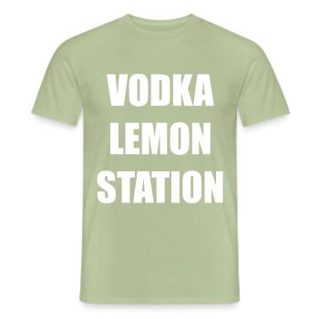 Vodka Lemon Station - Männer T-Shirt - Sage - Vorne - AI Model Male 178 light (178cm)