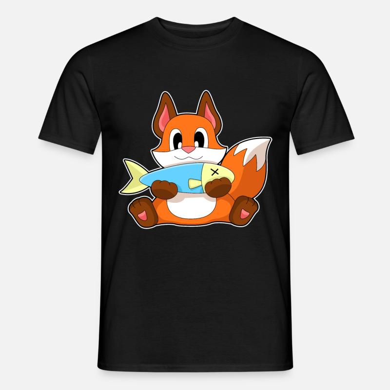 Fox Fish - Men's T-Shirt - black