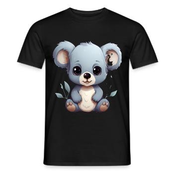Cute Koala Baby - Men's T-Shirt - black - Front - AI Model Male 178 light (178cm)