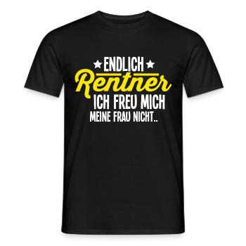 Rentner - Männer T-Shirt - Schwarz - Vorne - AI Model Male 178 light (178cm)