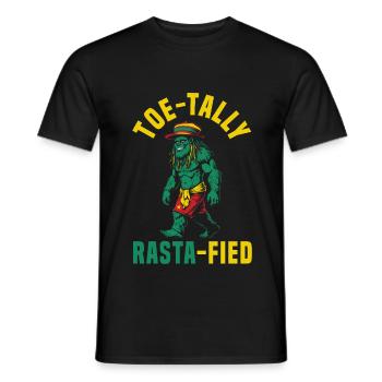 Sasquatch Toe-tally Rasta-fied Jamaican Bigfoot - Männer T-Shirt - Schwarz - Vorne - AI Model Male 178 light (178cm)